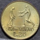Vatican 20 Lire, 1978 Gem Unc~120,000 Minted~Prodigal Son Parable~Free Shipping