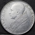 Vatican City 100 Lire, 1956, Pius XII~Free Shipping
