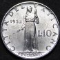 Vatican City 10 Lire, 1952 Gem Unc~Prudence Standing~Free Shipping