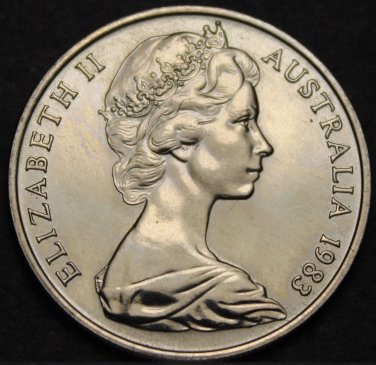 Australia 5 Cents, 1983 Gem Unc~Echidna~Free Shipping