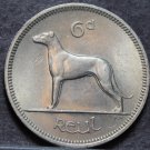 Ireland 6 Pence, 1966 Gem Unc~Irish Wolfhound~Free Shipping Ireland 6 Pence, 1966 Gem Unc~Irish Wolfhound~Free Shipping