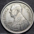 Monaco 10 Francs, 1946 Gem Unc~Louis II~Only Year Minted~Free Shipping