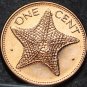 Bahamas Cent, 2001 Gem Unc~Starfish~Free Shipping