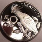 Guyana 50 Cents, 1976 Rare Proof~Only 28,000 Minted~Hoatzin~Free Shipping