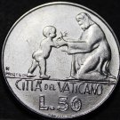 Vatican 50 Lire, 1978 Gem Unc~223,000 Minted~Child And Kneeling Adult~Free Ship