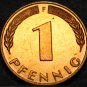 Germany Pfennig, 1950-F Gem Unc~Minted In Stuttgart~Free Shipping