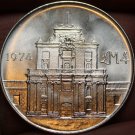 Malta 4 Pounds, 1974 Gem Unc Silver~RARE~24,000 Minted~Cottonera Gate~Free Ship