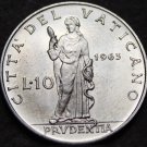 Vatican City 10 Lire, 1963 Gem Unc~Prudence Standing With Snake~90k Minted~Fr/Sh