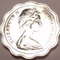 Bahamas 10 Cents, 1970 Rare Proof~Bone Fish~23,000 Minted~Scalloped~Free Ship