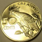 Guyana 50 Cents, 1977 Rare Proof~Only 7,215 Minted~Hoatzin~Free Shipping