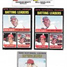 Batting Leaders Lot of 4~ROSE~CLEMENTE~TORRE~BRETT~1969-70-76~Topps 1-61-62