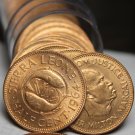 Gem Unc Roll (50) Sierra Leone 1964 Half Cents~Double Fish~1st Year~600k Minted