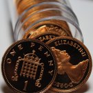 Great Britain PROOF 1984 Roll (20) Of Penny Coins~Crowned Portcullis~107k Minted