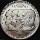 Belgium 100 Francs, 1954 Gem Unc Silver~The Four Kings~Free Shipping Belgium 100 Francs, 1954 Gem Unc Silver~The Four Kings~Free Shipping