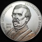 Zambia 1,000 Kwacha, 2002 Gem Unc Silver~Exploration Of Zambia~Livingstone~Fr/Sh