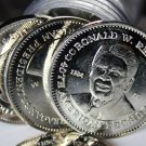 Huge Roll (10) Ronald Reagan Silver Plated Commemorative Medallions~COA's~9.4 OZ