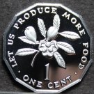 Jamaica Cent, 1977 Rare FAO Proof~Only 10,000 Minted~Produce More Food~Free Ship