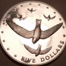 Cook Islands $5.00, 1977 Rare Silver Proof~Atiu Swiftlet~11,000 Minted~Fr/Ship