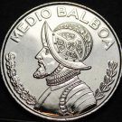 Panama Half Balboa, 2018 Gem Unc~Armored Bust~Scarce~Free Shipping