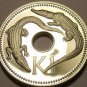 Papua New Guinea Kina, 1976 Rare Proof~River And Sea Crocodiles~16K Minted~Fr/Sh