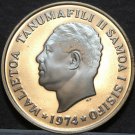 Samoa 10 Sene, 1974 Rare Silver Proof~Leafy Plant~Only 5,578 Minted~Free Ship