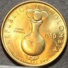 Colombia 20 Pesos, 1989 Gem Unc~VASE~Last Year Ever Minted~Free Shipping Colombia 20 Pesos, 1989 Gem Unc~VASE~Last Year Ever Minted~Free Shipping