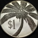 Samoa Dollar, 1974 Rare Silver Proof~Coconut Palm~Only 5,578 Minted~Free Ship