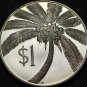 Samoa Dollar, 1974 Rare Silver Proof~Coconut Palm~Only 5,578 Minted~Free Ship