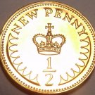 Great Britain Half Penny Proof, 1971~1st Year Ever Minted~Free Shipping