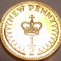 Great Britain Half Penny Proof, 1971~1st Year Ever Minted~Free Shipping