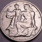 Switzerland 5 Francs, 1948 Gem Unc Silver~Constitutional Centennial~Free Ship
