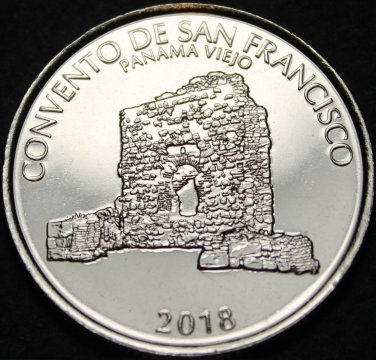 Panama Half Balboa, 2018 Gem Unc~San Francisco Convent Commemorative~Free Ship
