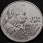 Germany 5 Mark, 1974-D Gem Unc Silver~250th Anniv Birth Of Immanuel Kant~Fr/Ship