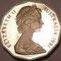 Australia 50 Cents 1981 Cameo Proof~Kangaroo & Emu~86,000 Minted~Free Shipping