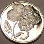 Cook Islands 5 Cents, 1977 Rare Proof~5,986 Minted~Hibiscus~Free Shipping