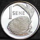 Samoa Sene, 1974 Rare Silver Proof~Coconut~Only 5,578 Minted~Free Shipping