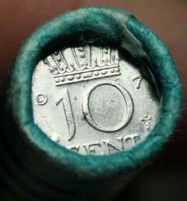 Gem Unc Original Roll (50) Netherlands 1978 10 Cents~Over 40 Years Old~Free Ship