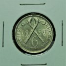 Southern Rhodesia 6 Pence, 1939~RARE~Key Date~AU-UNC~Crossed Axes~200k Minted~FS