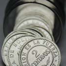 Gem Unc Roll (50) Bolivia 1987 2 Centavos~Only Year Ever Minted~Stainless Steel