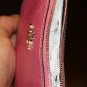 NWT Coach Metallic Dark Blush Pink Crgrn Leather Corner Zip Wristlet - Fr/Ship