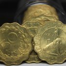Unc Roll (20) Paraguay 1953 50 Centimo Coins~Only Year~Lion With Liberty Cap~F/S