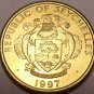 Gem Unc Roll (50) Seychelles 1997 10 Cent Coins~Yellowfin Tuna~Swordfish~Fr/Ship