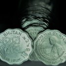 Gem Unc Roll (20) Bhutan 1975 F.A.O. 10 Chetrums Coins~Womens Year~Scalloped~F/S