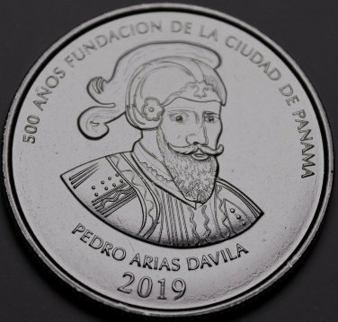 Panama Half Balboa, 2019 Gem Unc~500 Years Foundation of the City of Panama~