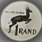 South Africa Rand, 1987 RARE Proof~Only 6,781 Ever Minted~Springbok~Free Ship