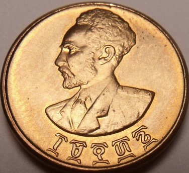 Ethiopia Cent, EE1936 (1944) Gem Unc~ANO SANTEEM~LION~Only Year~Free Shipping
