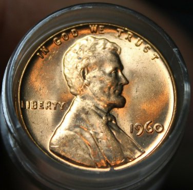 Gem Unc Roll (50) United States 1960-P Lincoln Memorial Cents~Large Date~Fr/Ship