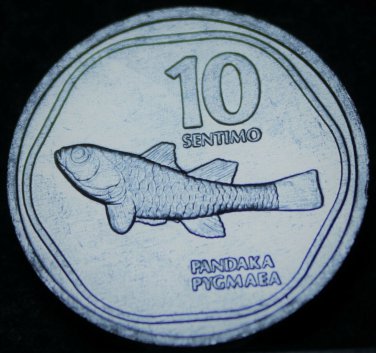 Philippines 10 Sentimos, 1989 Gem Unc~Pygmy Goby-Worlds Smallest Fish~Free Ship