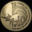 Nelson Mandela 24k Gold Plated 40.2mm Proof Medallion~South Africa Freedom~Fr/S