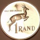 South Africa Rand, 1983 Rare Silver Proof~14k Minted~Springbok~Free Shipping